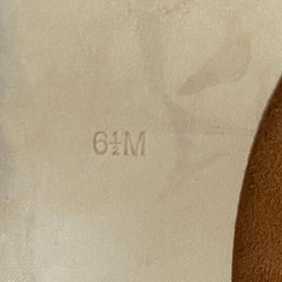 GUESS Ankle Open Toe Booties Suede Heels Boots Sz 6.5 - Picture 3 of 6